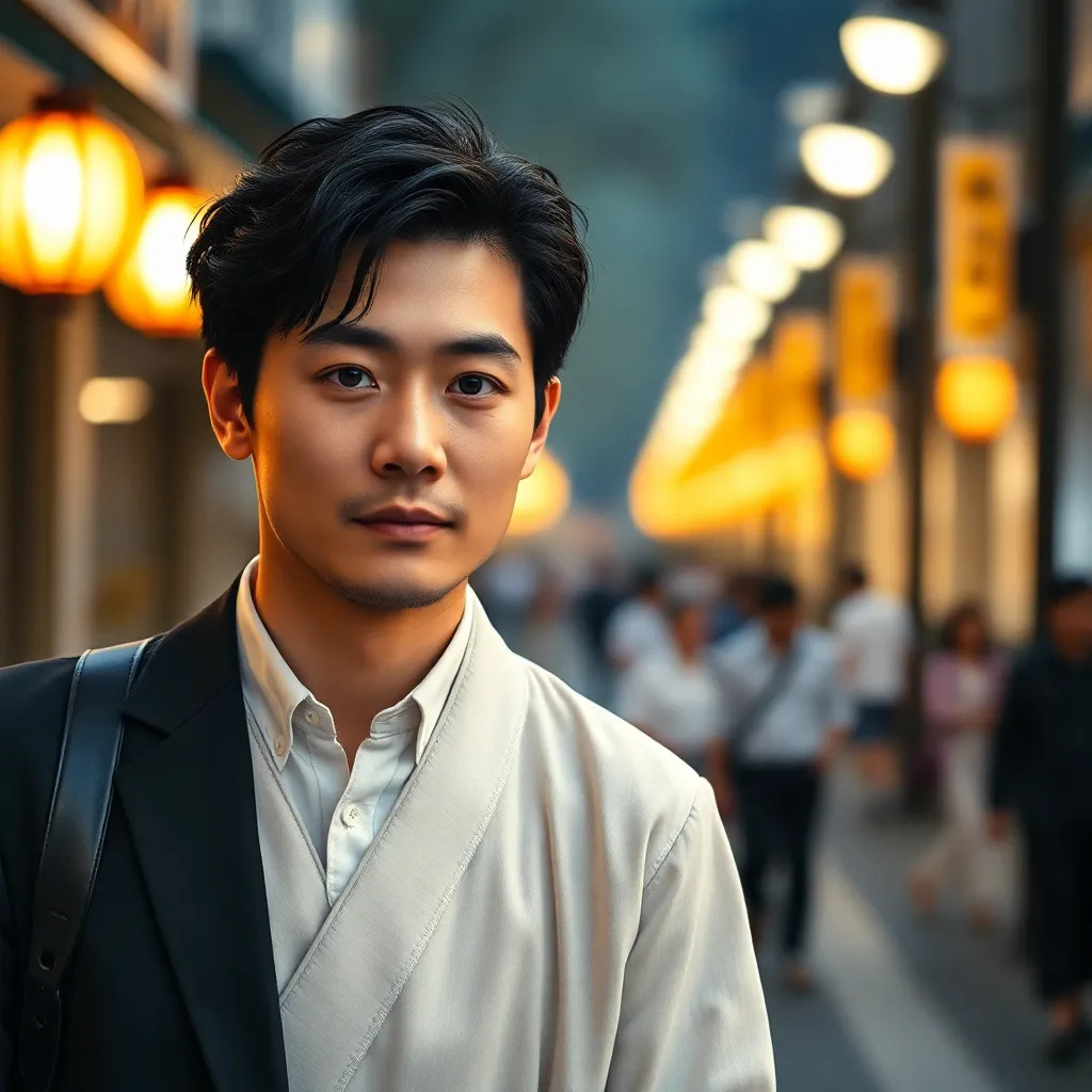japanese couple walking full shot