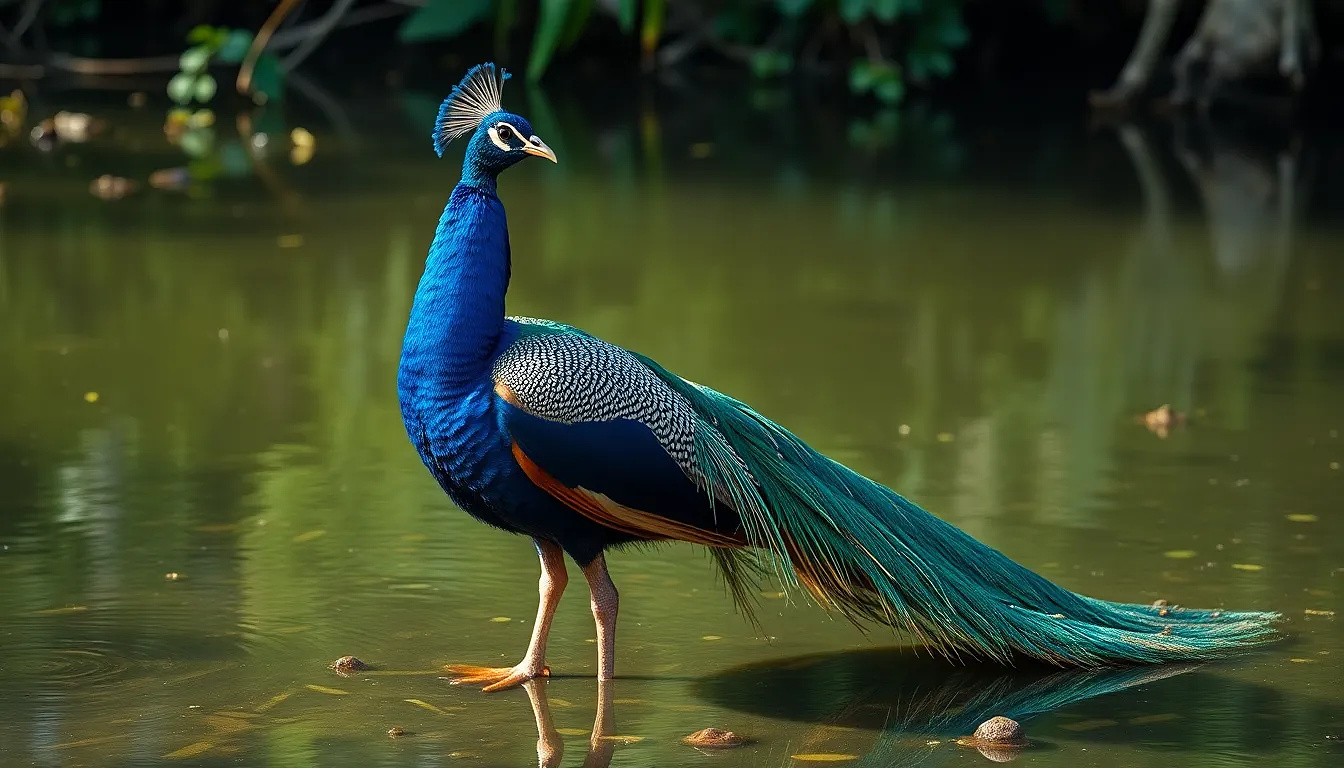Beautiful Peacock & Water