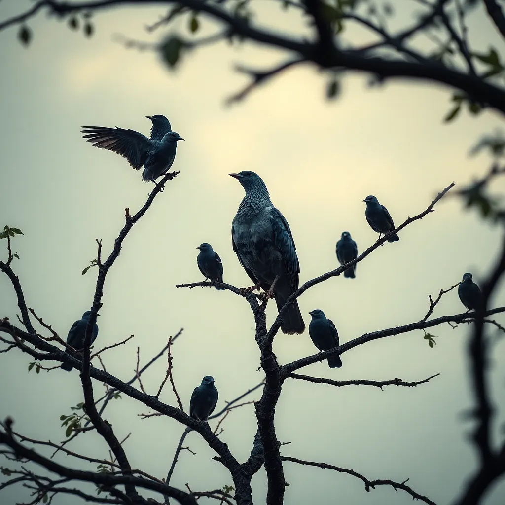 Birds in the tree