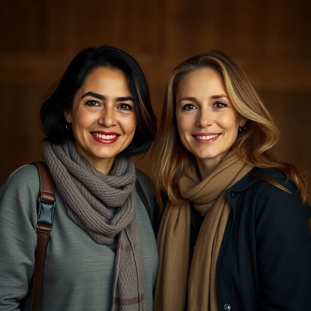 Great Friendship between women, detailed background, heads to feet