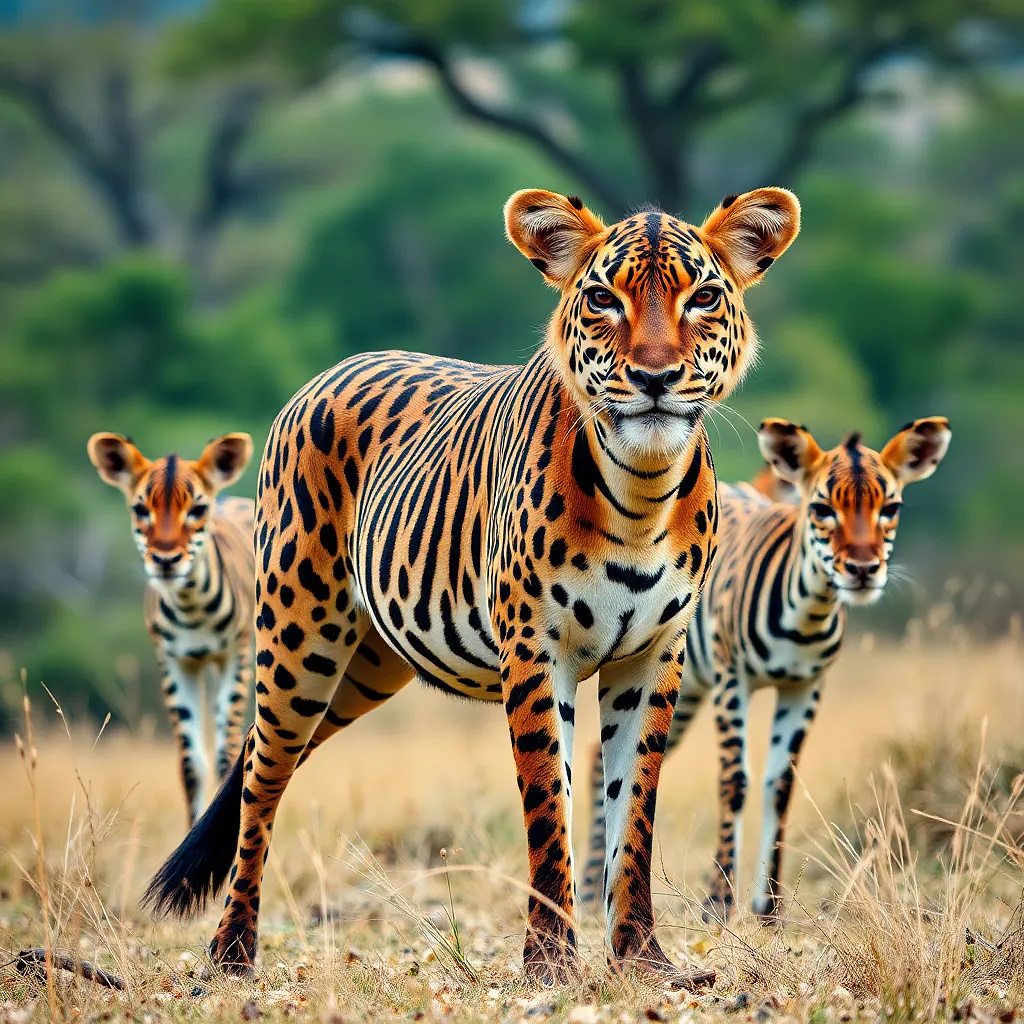 Natural wild animals in savana