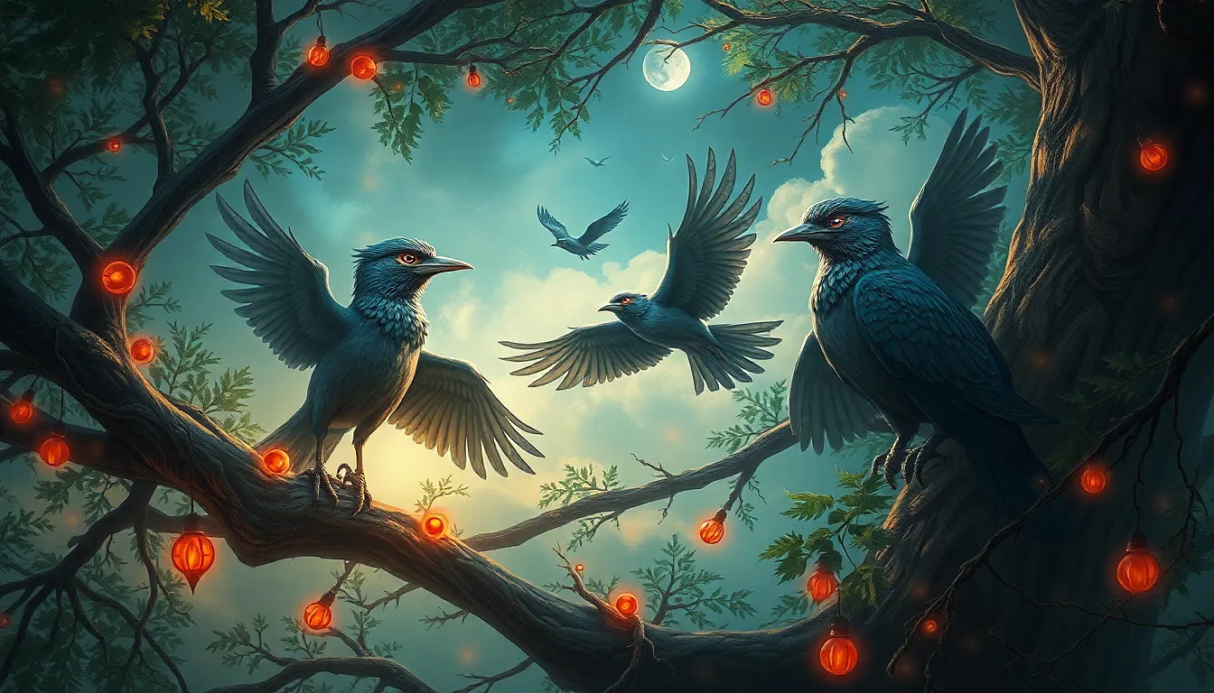 Birds in the tree