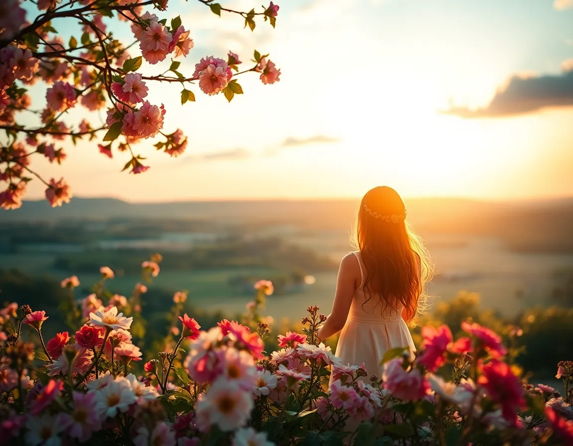 romantic view in summer