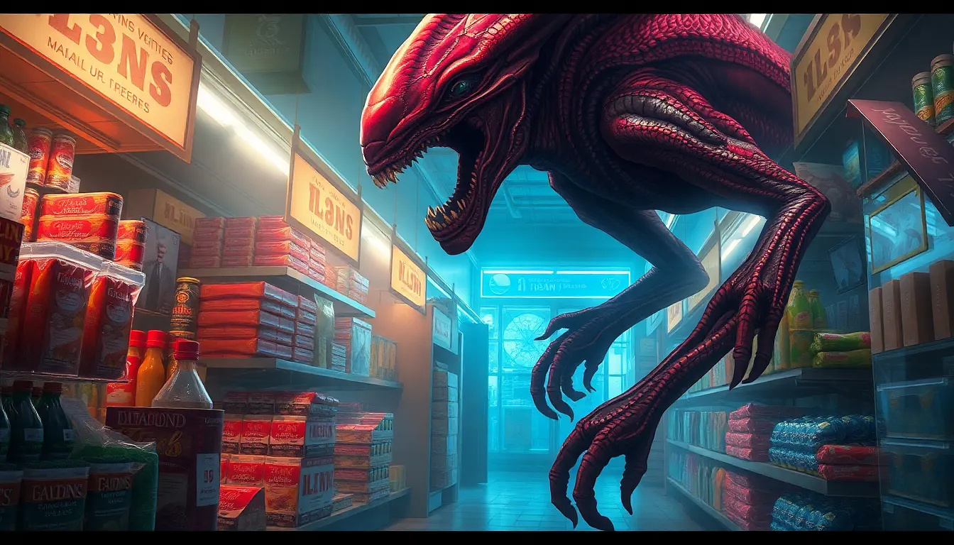 Alien in the supermarket