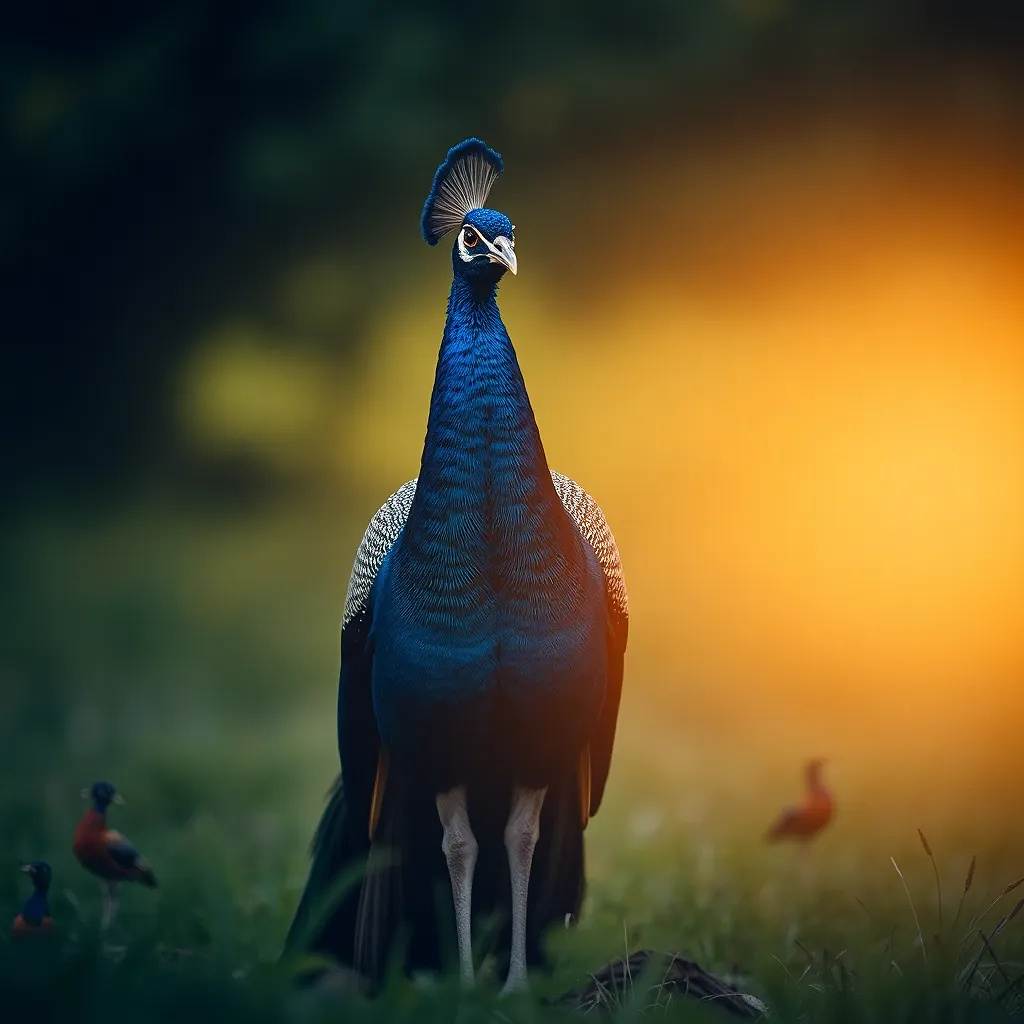 Beautiful peacock in the fantastic nature.
