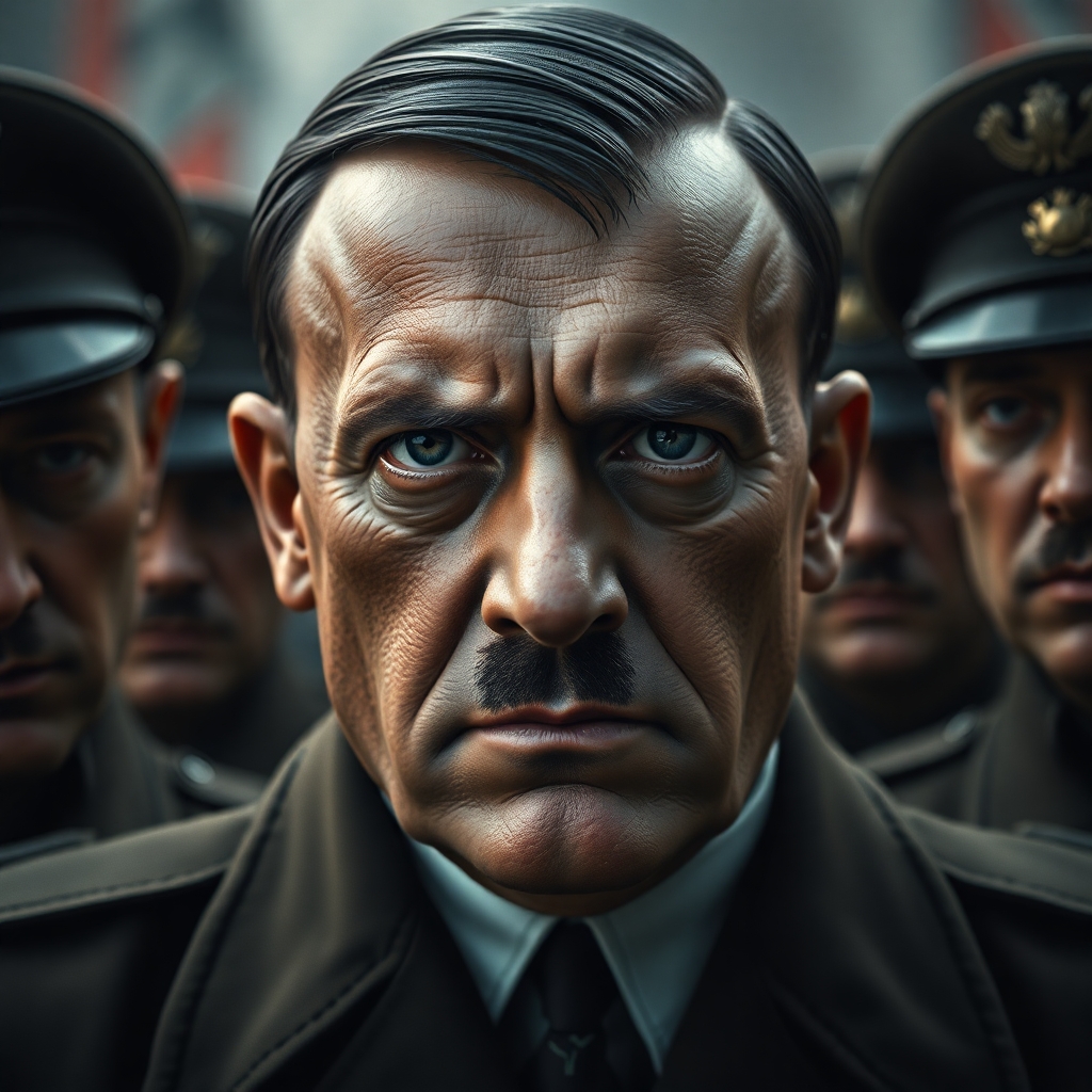 Hitler is his last day with his soldiers