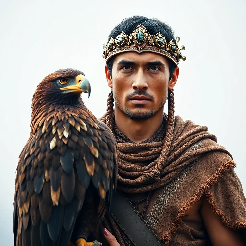 Ancient warrior with his eagle