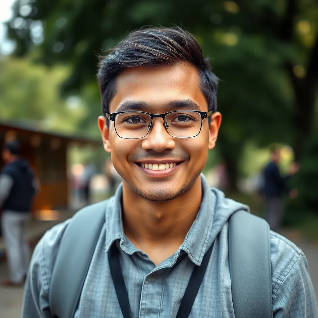 Happy student after his success