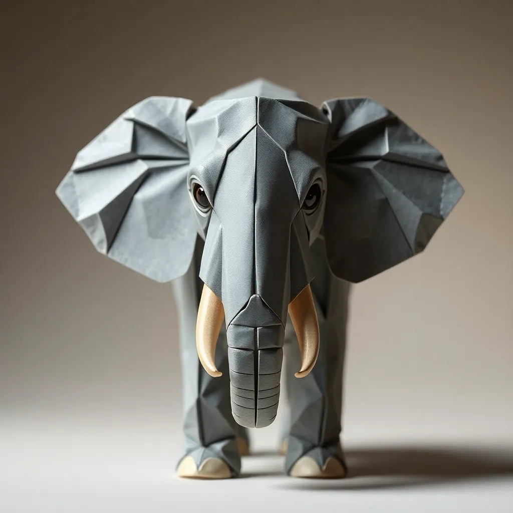 elephant, origami style