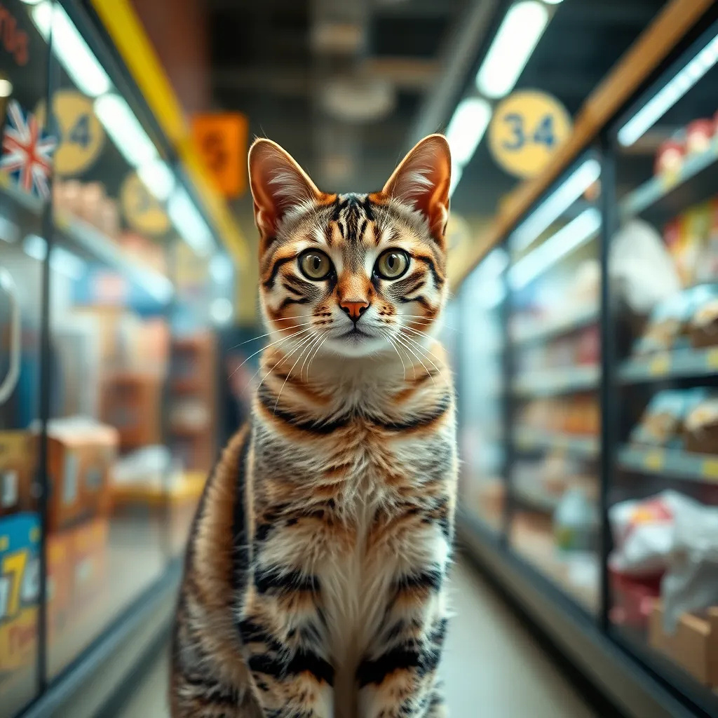 cat in the supermarket