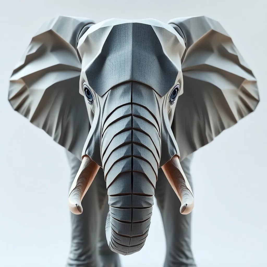 elephant, origami style