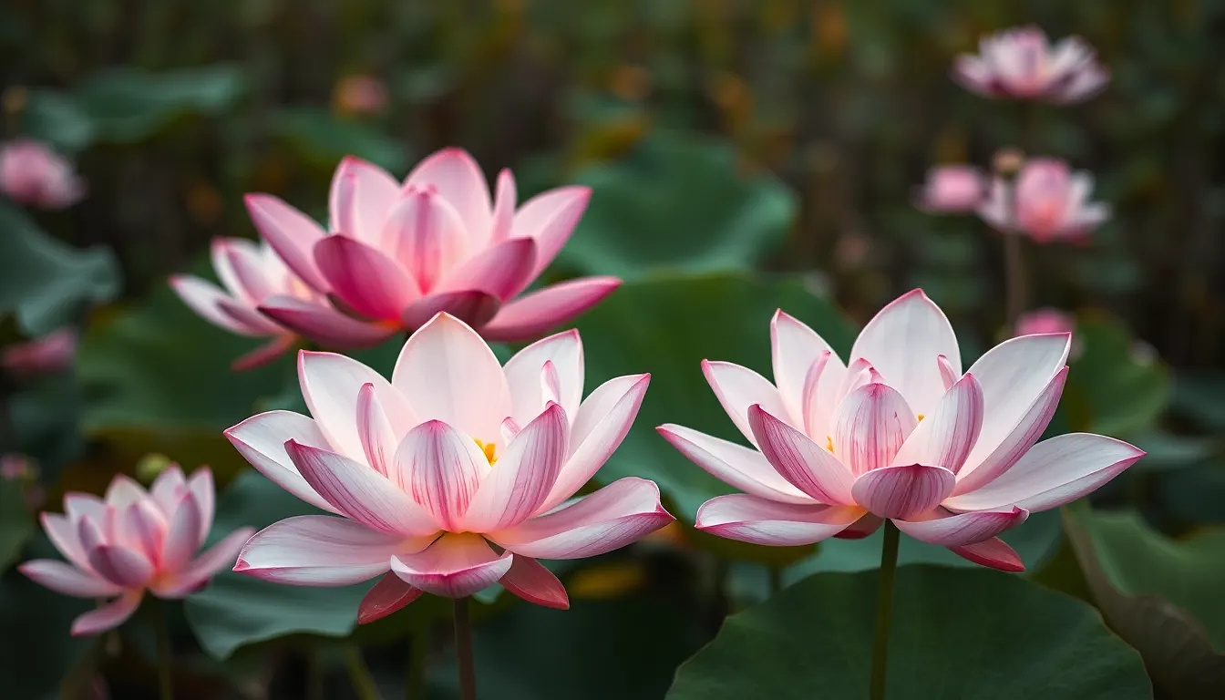 Very beautiful lotus flowers