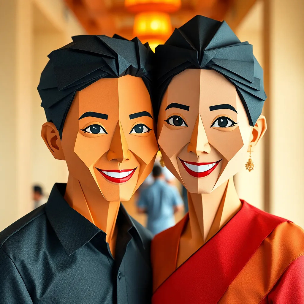 Happy Thai  couple in Bangkok