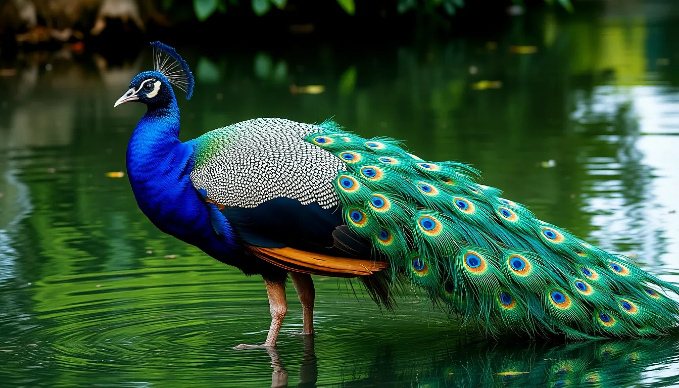 Beautiful Peacock & Water