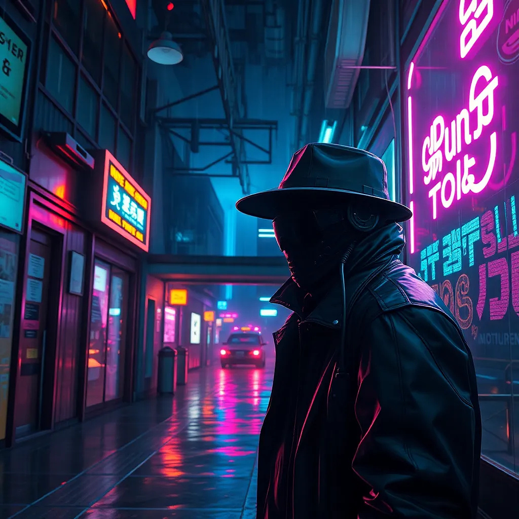 A neon-noir detective agency where AI clients upload their dreams as case files, and the walls drip with glitching nostalgia.