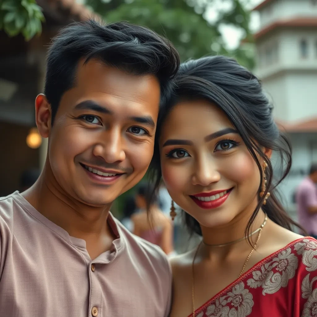 Happy Thai  couple in Bangkok