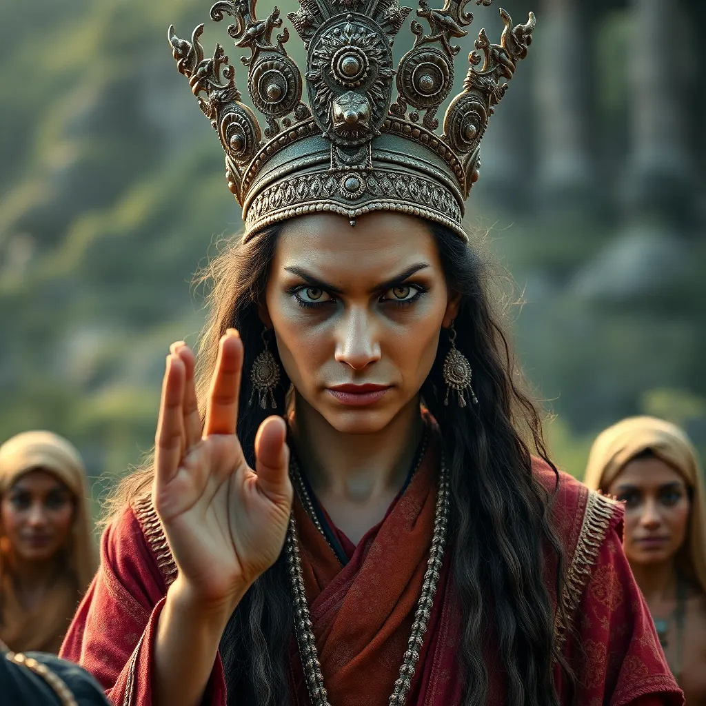 Angry Godess greeting people
