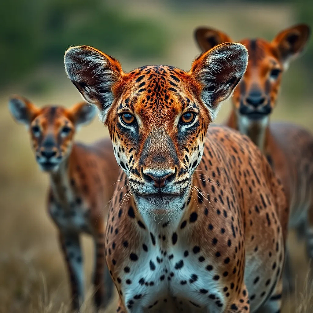 Natural wild animals in savana