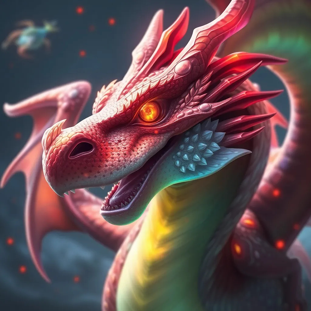 Happy dragon after his success