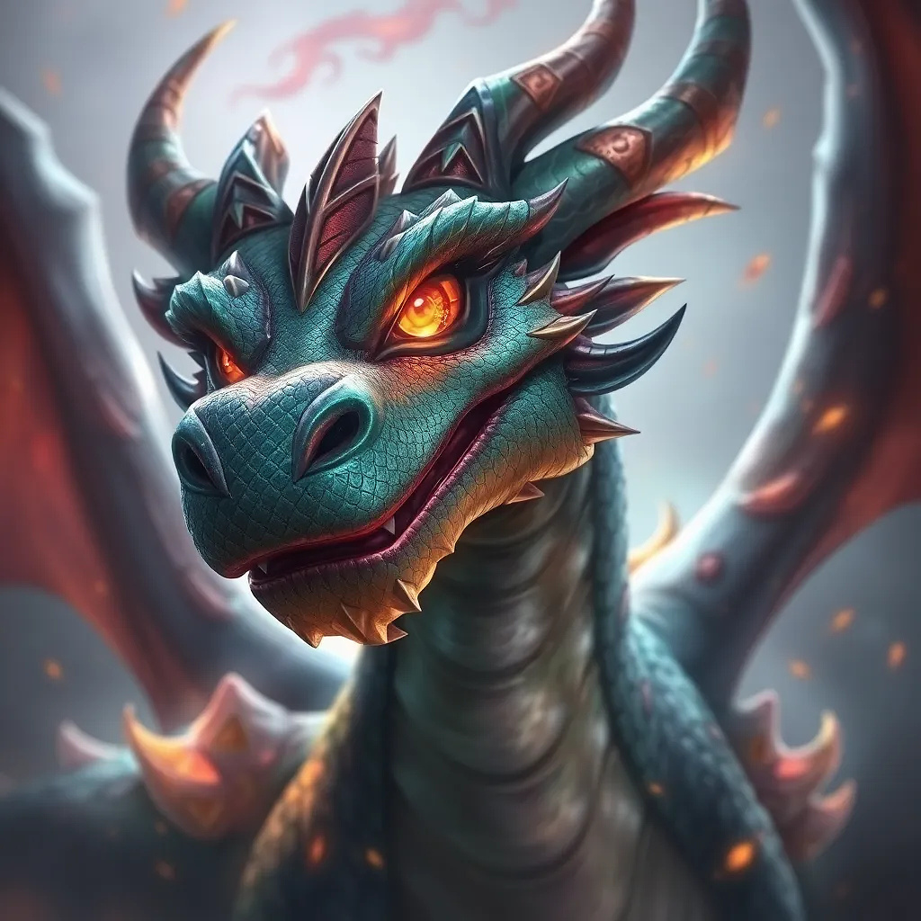 Happy dragon after his success