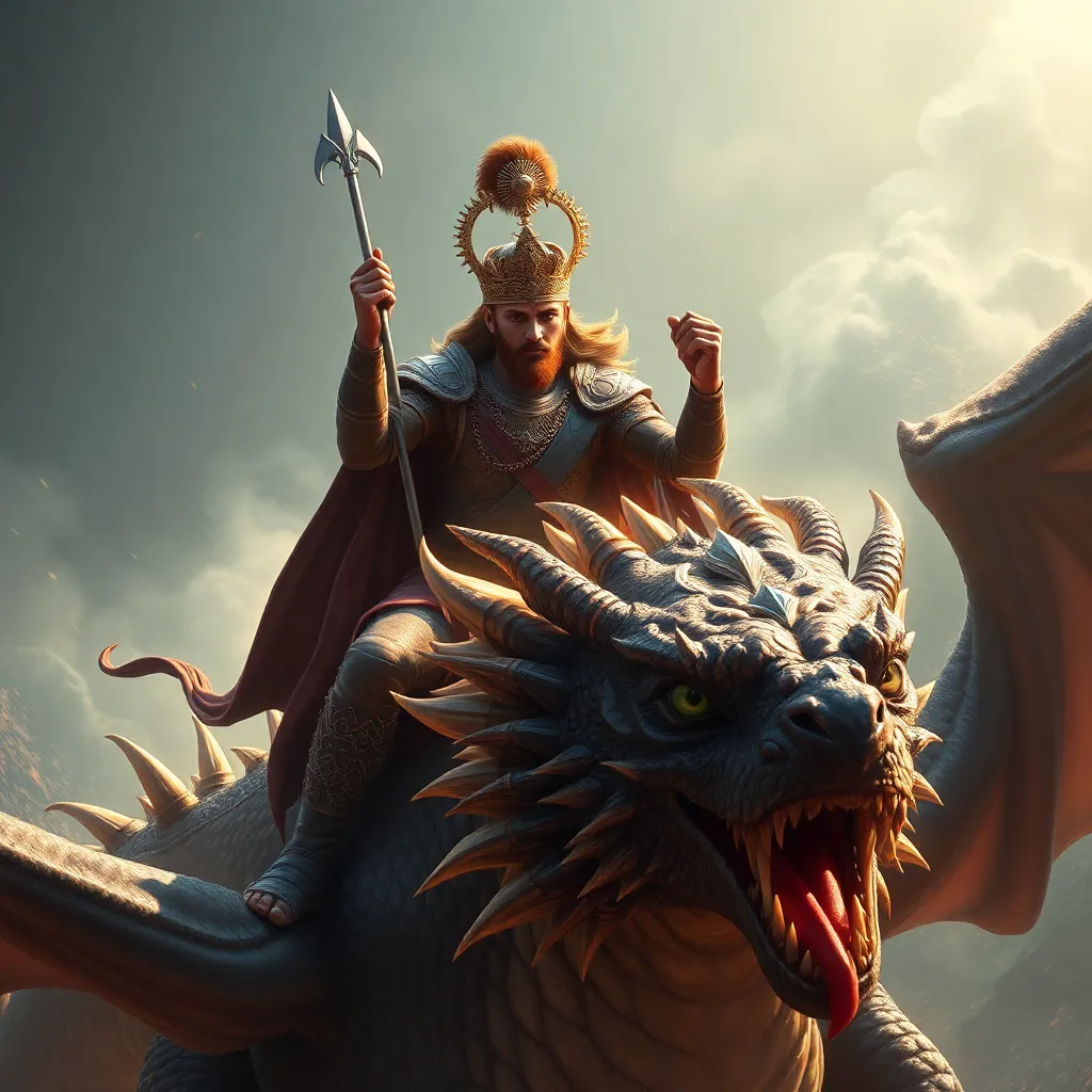 Ancient prince riding dragon