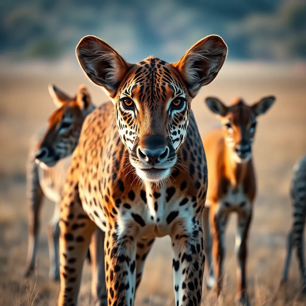 Natural wild animals in savana