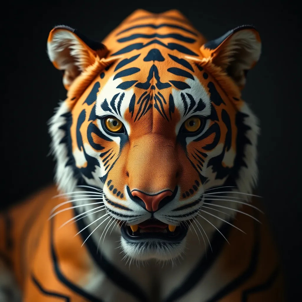 tiger, origami style