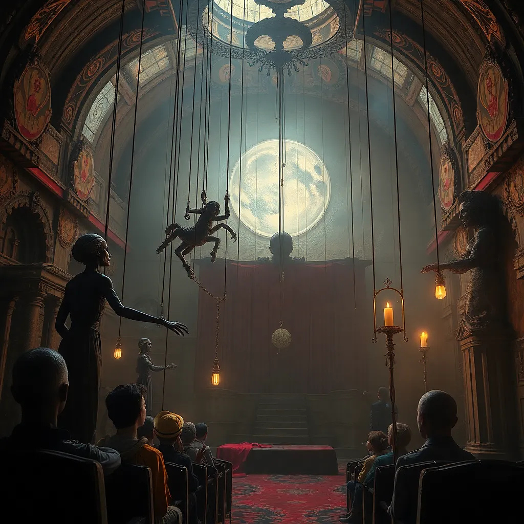 A puppet theater in an abandoned asylum, where marionettes reenact tragedies using the memories of the audience.