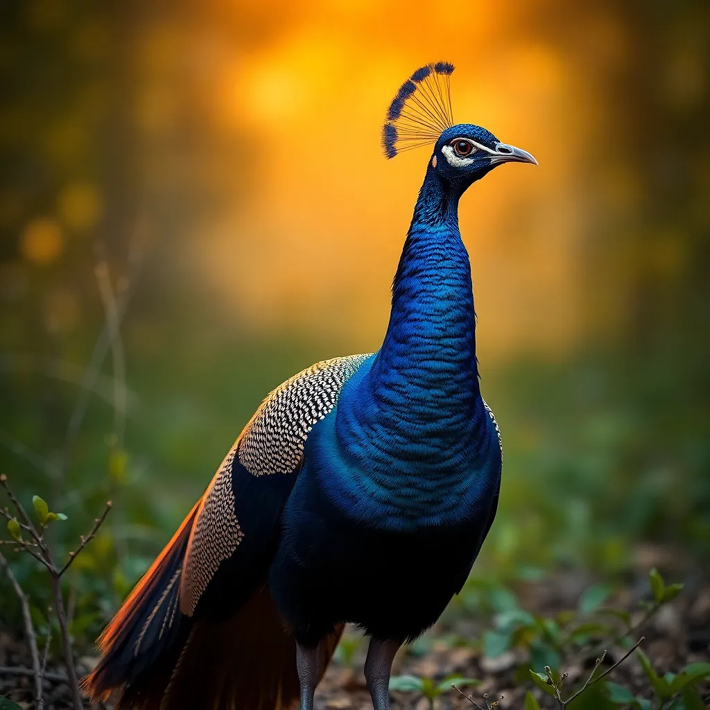 Beautiful peacock in the fantastic nature.
