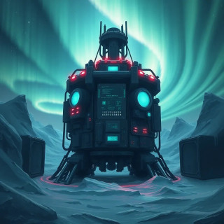 A data-mining rig in the Arctic: hackers jack into the aurora borealis to steal secrets from the sky.