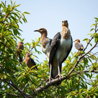 Birds in the tree
