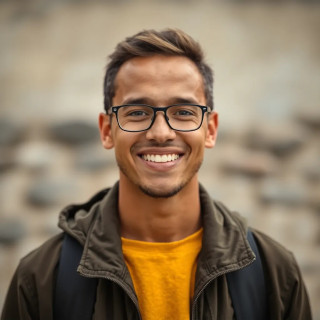Happy student after his success