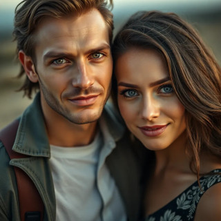 australian couple in full body shot
