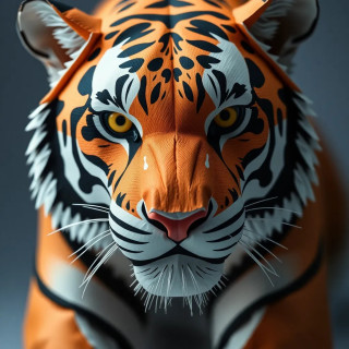tiger, origami style