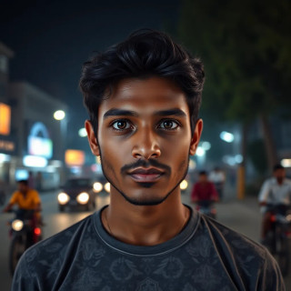 India by night view