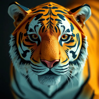 tiger, origami style