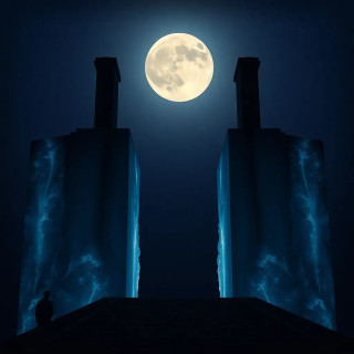 A bridge made of solidified moonlight, visible only to those who’ve lost something irreplaceable.