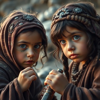 little girls playing in the year 500 BC