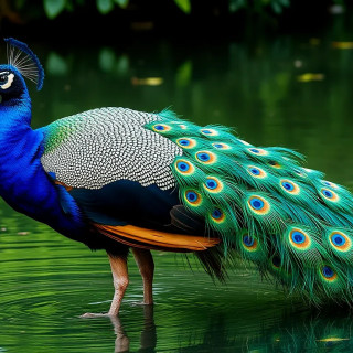 Beautiful Peacock & Water