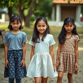 3 girls playing