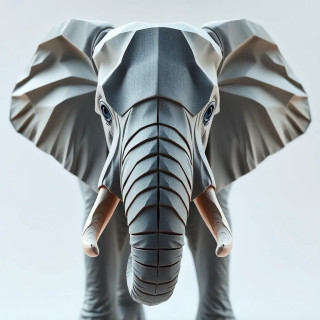 elephant, origami style