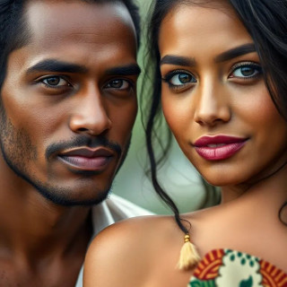 Brazilian couple full shot