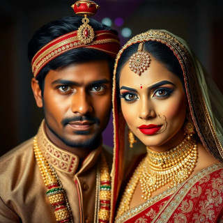 indian couple weeding