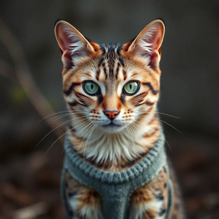 A CAT WITH DEFORMED FACE