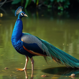 Beautiful Peacock & Water