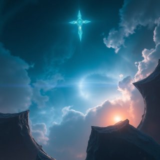 Diamond cross in the sky