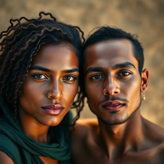 Brazilian couple , head to feet view