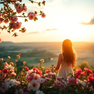 romantic view in summer