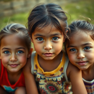 3 girls playing