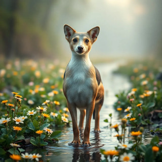 Flowers in the river, fantastasy art